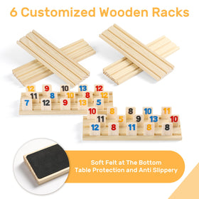 Soft felt-bottom racks reduce slipping and protect surfaces.