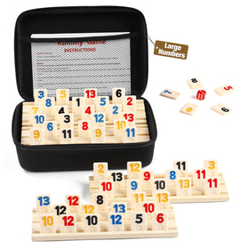 uvcany Rummy Cube tiles in a 106 piece set for quick gameplay