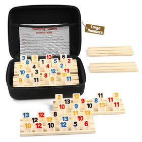 UVCANY Rummy Cube tiles with 160 large-number faces for clear visibility.