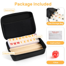uvcany zippered case for portable Rummy Cube set
