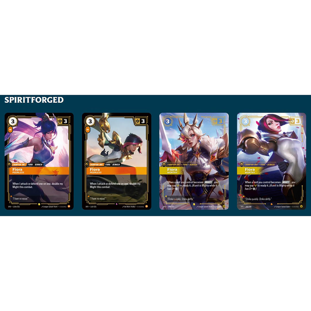 UVS Games Riftbound Fiora deck back shows layout aiding intuitive play and easy card access