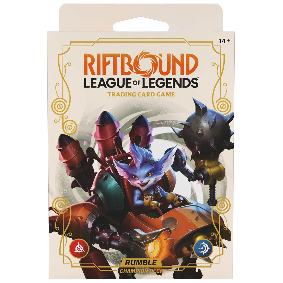 UVS Games Riftbound Rumble champion art for immersive LoL TCG play.