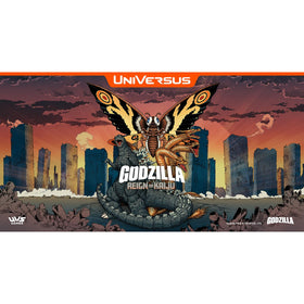 UVS Games UniVersus Godzilla art pack display highlights set scale for battles.