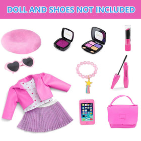UZIDBTO tote bag and sunglasses boost stylish pretend play scenarios.