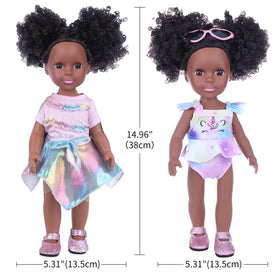UZIDBTO black baby doll hair clip adds stylish accessory play