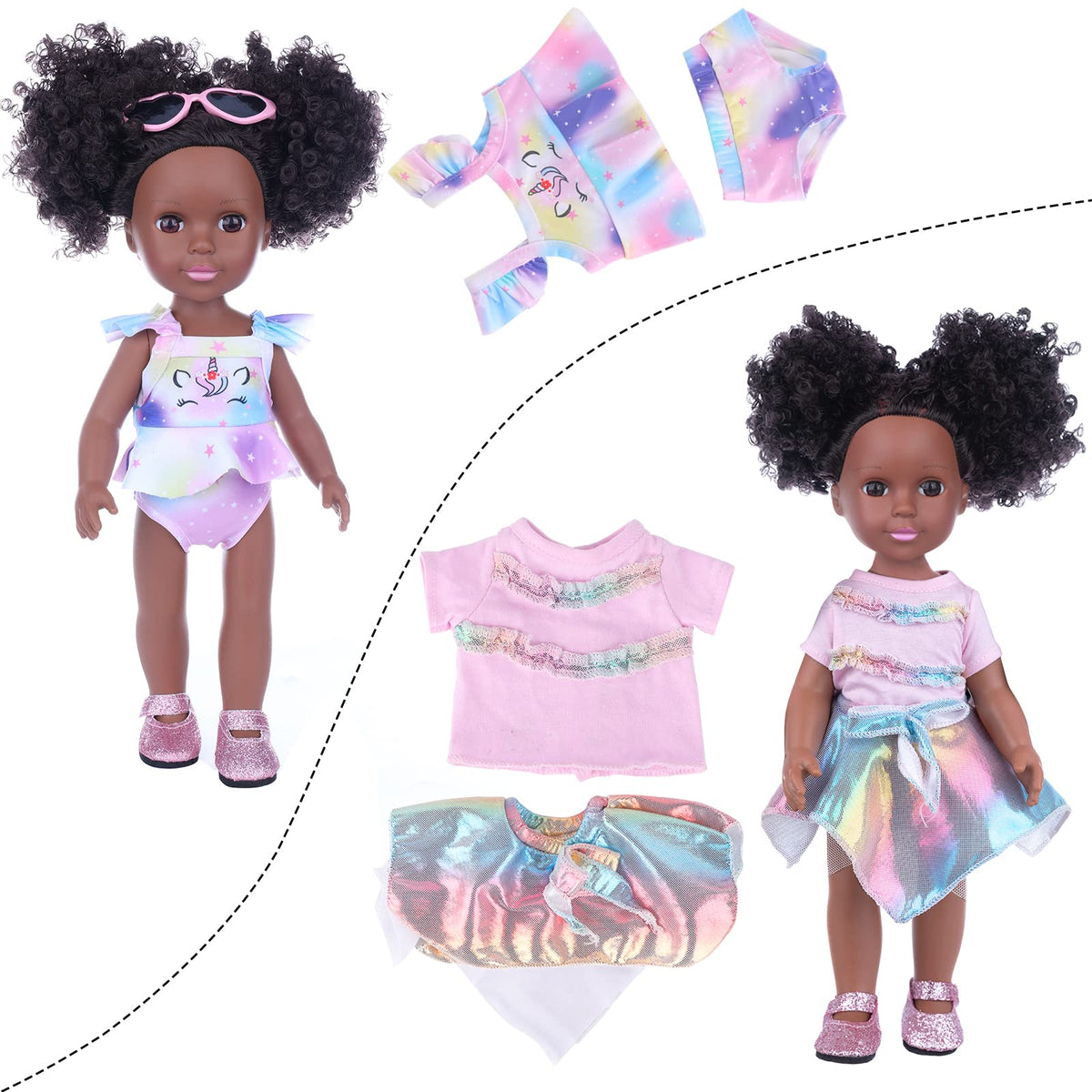 UZIDBTO black baby doll sunglasses for sunny adventures