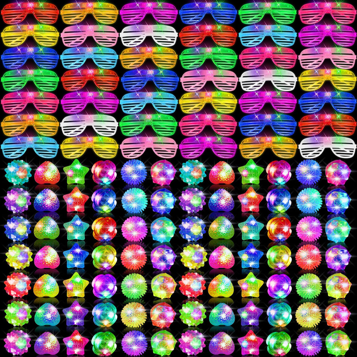 UZLU 100-piece glow set brings luminous ambiance to any event.