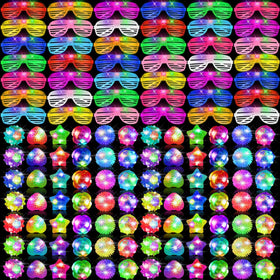 UZLU 100-piece glow set brings luminous ambiance to any event.