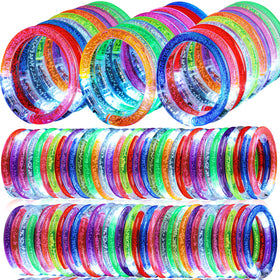 UZLU 120-pack glow bracelets bulk for parties, creating bright ambience at events.