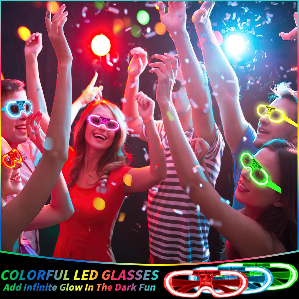 UZLU birthday and wedding party gear with bright glow