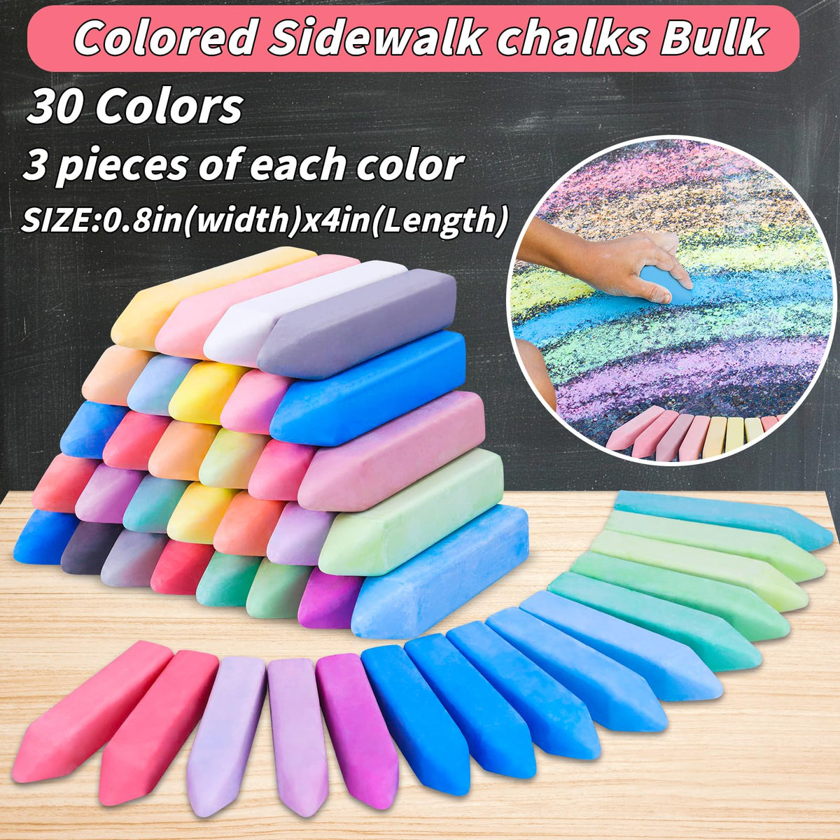 UZLU cone-shaped chalk in hand emphasizes easy grip for kids' drawing sessions.