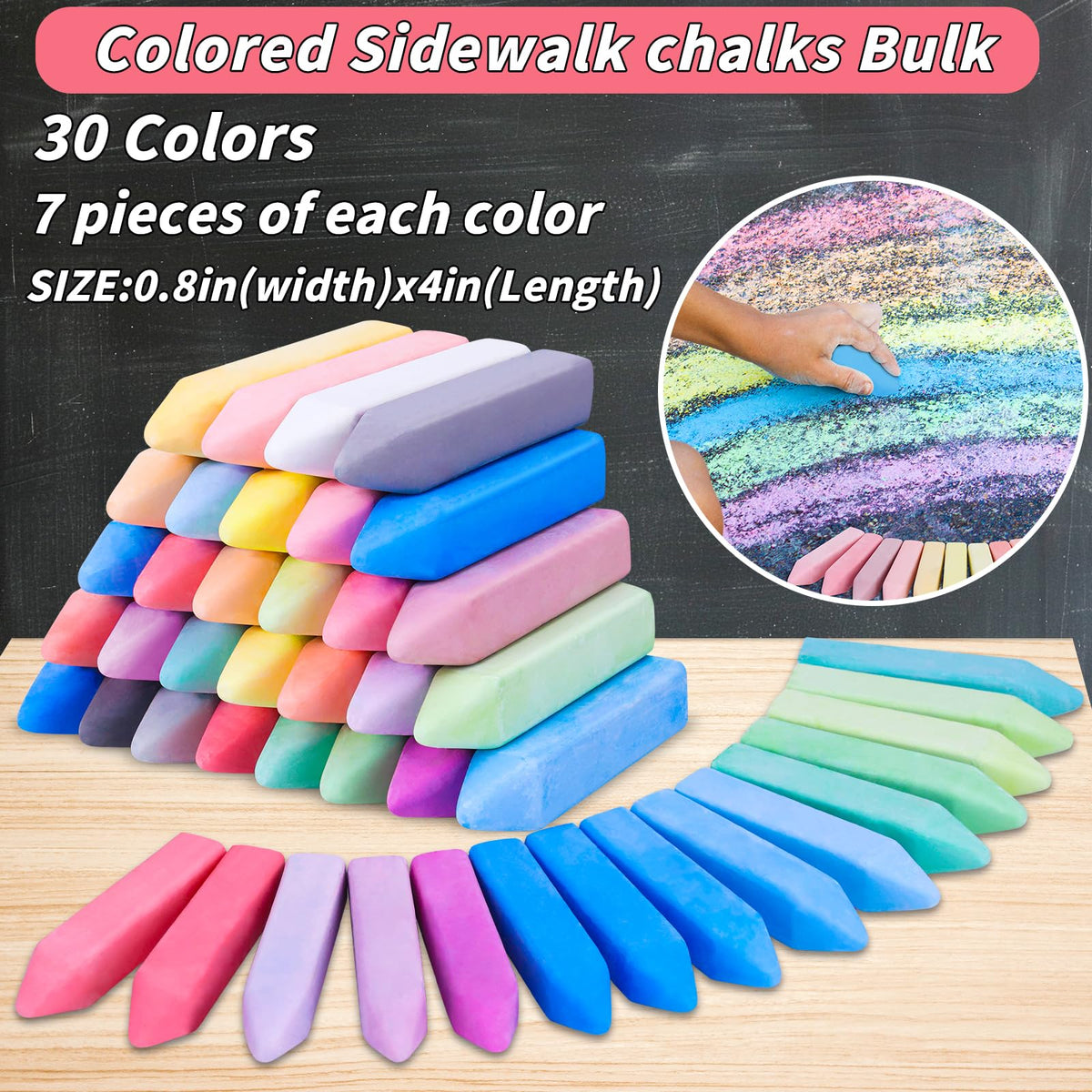 UZLU cone-shaped chalk with easy grip for kids.