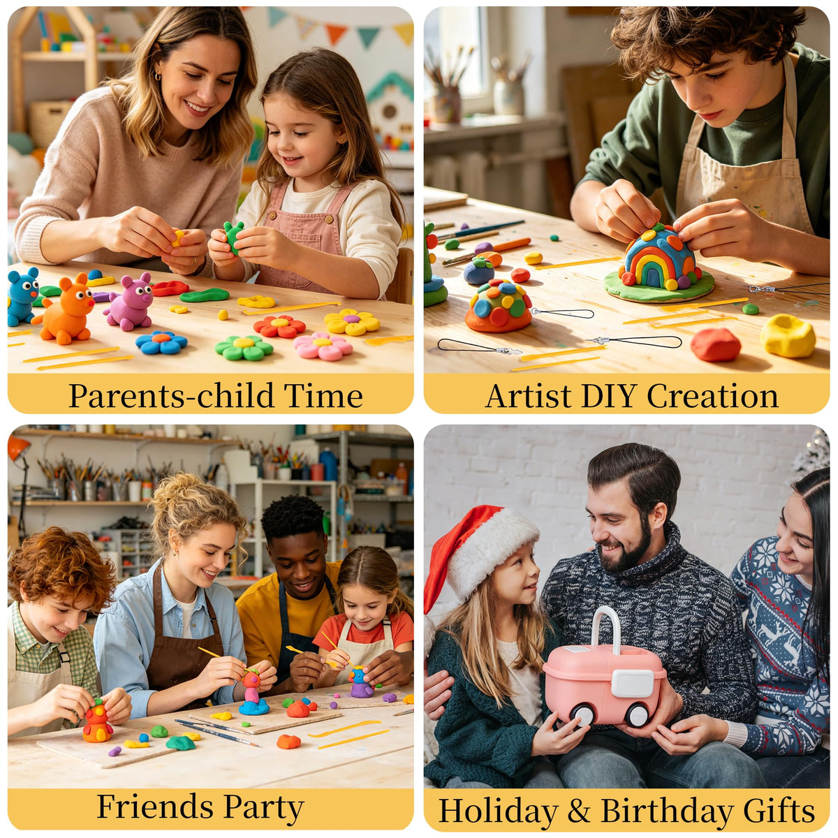 UZLU gift-ready creative kit is ideal for birthdays and holidays.
