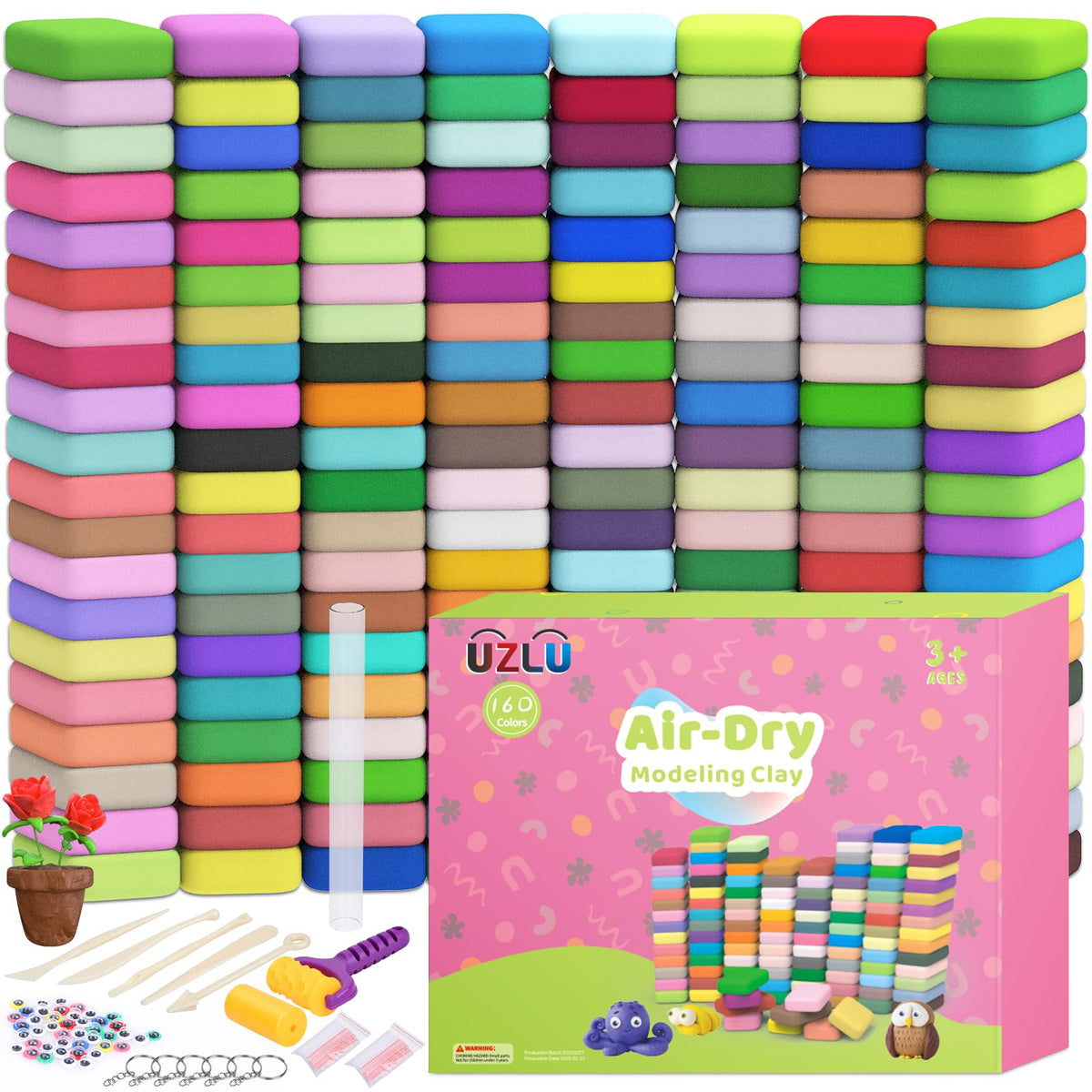 Gift-ready UZLU model magic clay kit for parties and classrooms