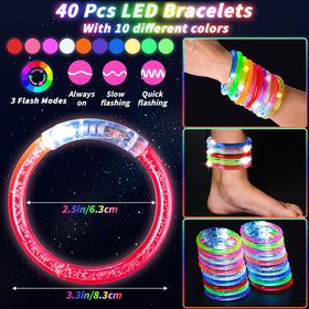 UZLU glow glasses close-up showing LED bulbs and diffused light