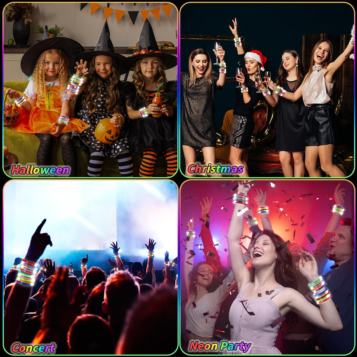 UZLU glow bracelets ideal for birthdays, weddings, concerts