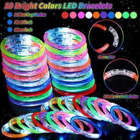 UZLU LED bracelets in 10 colors for celebrations