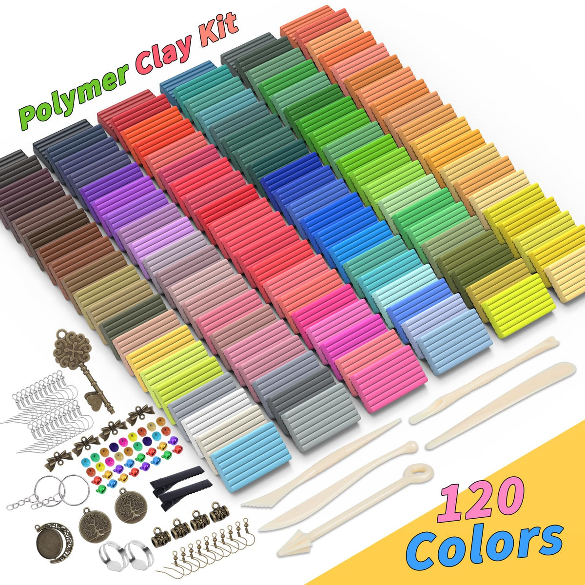 UZLU oven bake clay blocks ready for vibrant beginner projects.