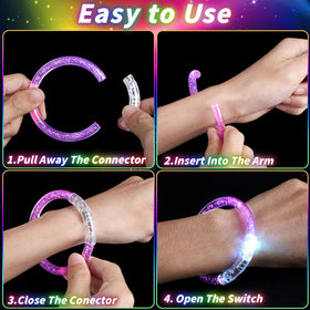 UZLU neon party scene featuring glow glasses and bracelets in use