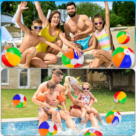 UZLU premium PVC beach ball with durable seams for long-lasting use.