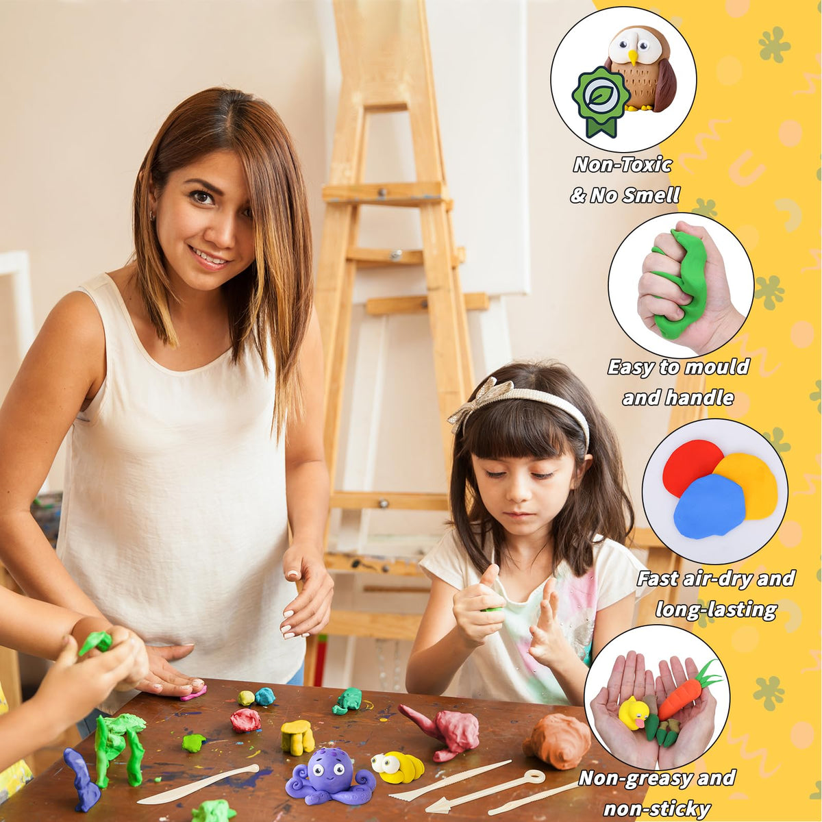 UZLU sculpting-tools-set in action for precise molding and detailed models.