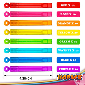 Eight neon hues of Uzoxlsn bubble wands ready for use