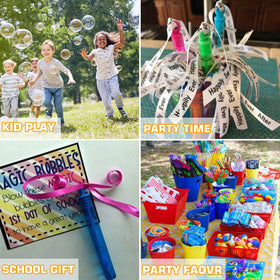 Durable Uzoxlsn bubble wands in bright colors for kids