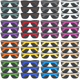 Uzoxlsn neon sunglasses 48-pack in bright colors for festive party moments.