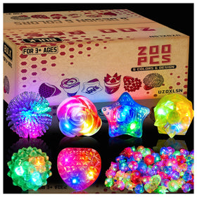 Uzoxlsn glow rings bulk packaging, ideal for party favors and events.