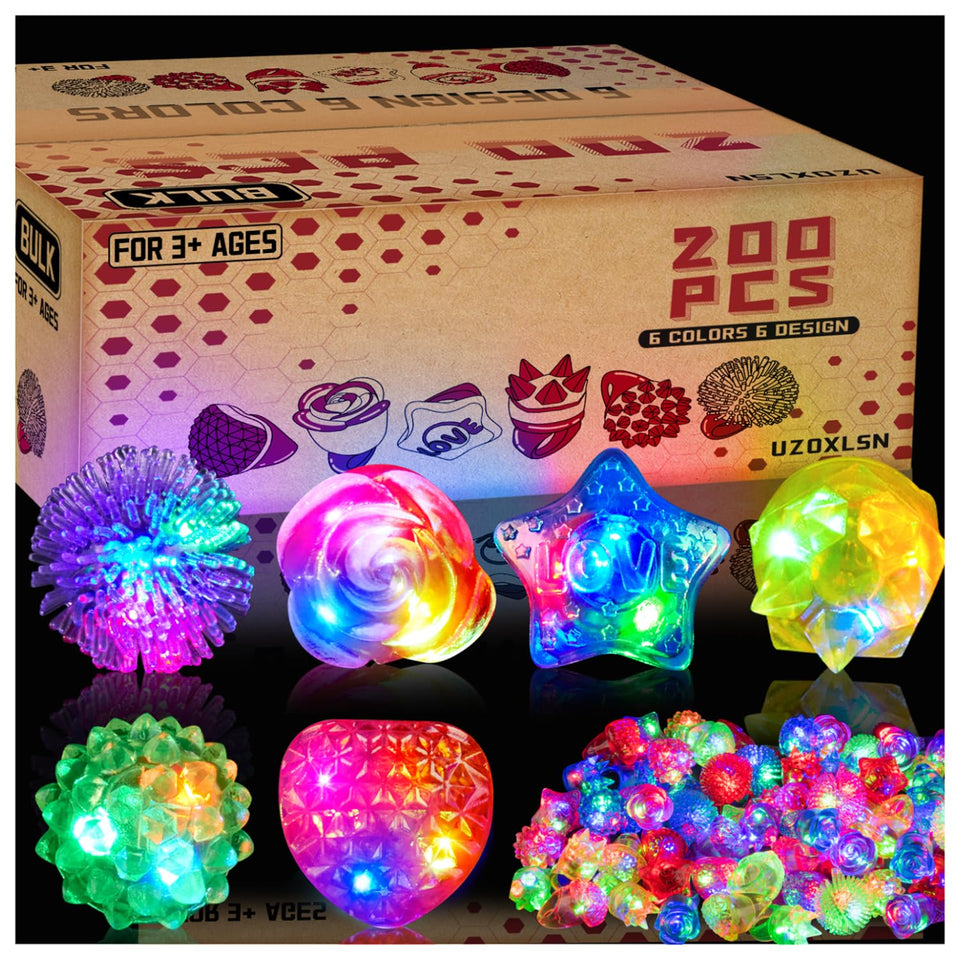 Uzoxlsn glow rings bulk packaging, ideal for party favors and events.
