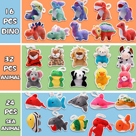 Uzoxlsn jungle animals mini plush – colorful soft pals ideal for classroom rewards.