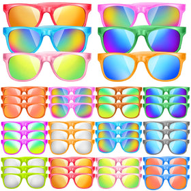 Uzoxlsn kids sunglasses neon colors with translucent frames for sunny days.