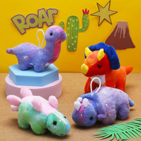 Uzoxlsn mini dino keychains, 4.5 inches, easy to attach