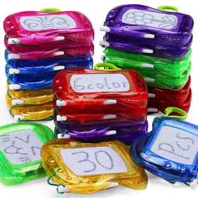 Uzoxlsn mini magnetic drawing board with six colors for creative play on the go.