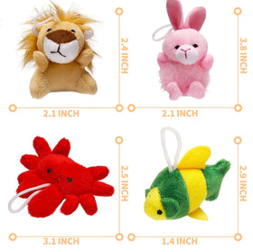 Uzoxlsn jungle animals mini plush set for classroom rewards and goody bags