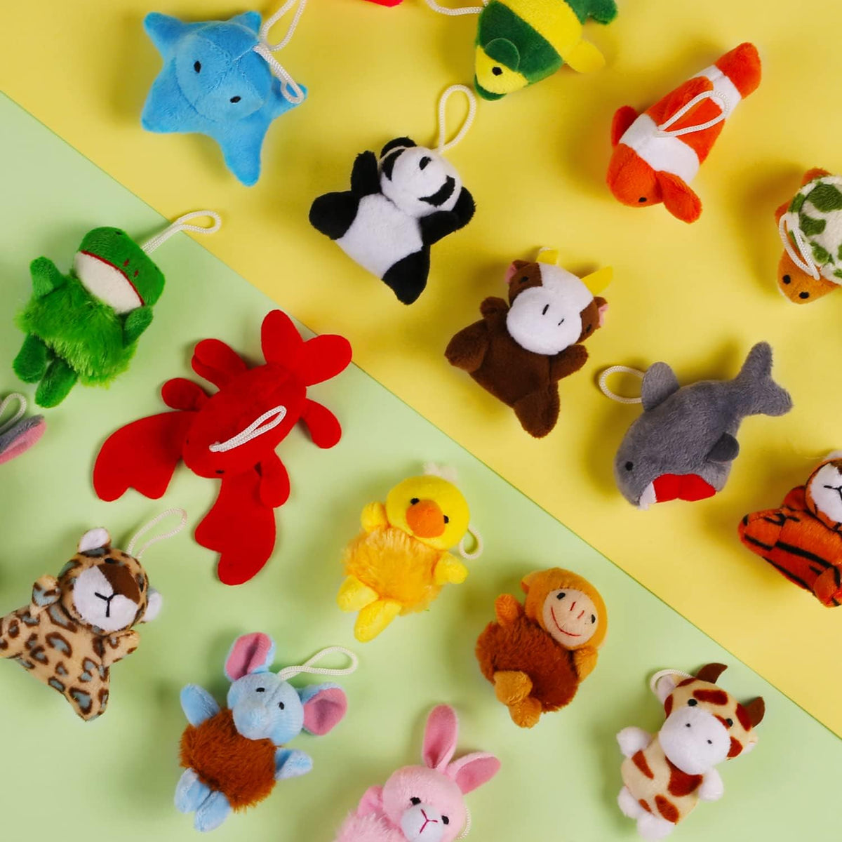 Uzoxlsn pets and farm mini plush set for crafts and prizes