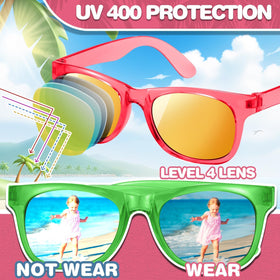 Uzoxlsn polarized kid sunglasses showcase glare-free vision for active days.