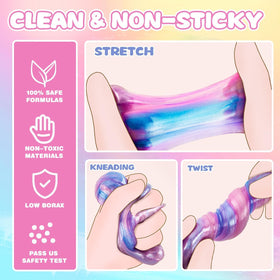 Uzoxlsn unicorn shaped box packaging for gift-ready slime