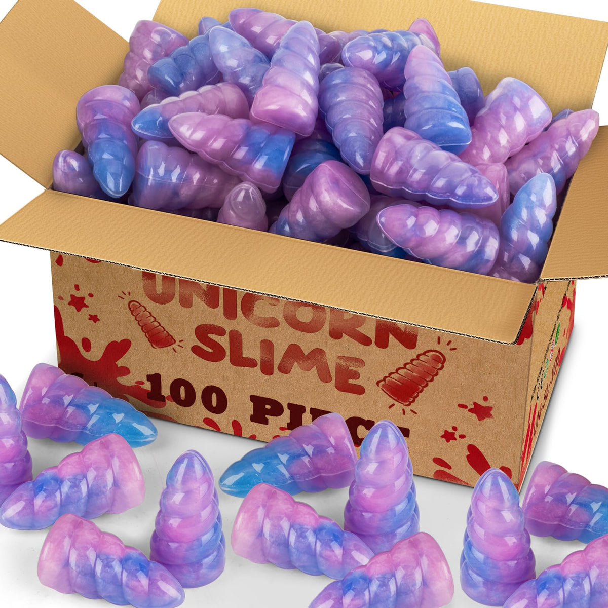 Uzoxlsn unicorn slime kit in a decorative unicorn box for party favors