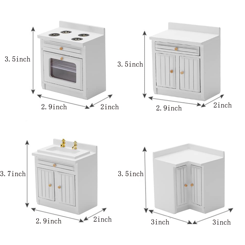 UZPDWK wooden dollhouse kitchen cabinet highlights durable, eco-friendly materials.