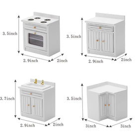 UZPDWK wooden dollhouse kitchen cabinet highlights durable, eco-friendly materials.