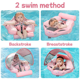 Backrest lounge on Mambobaby float for hands-free moments