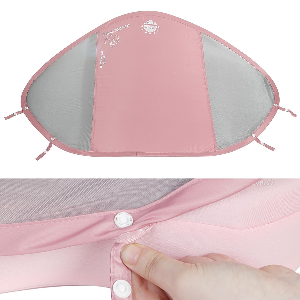 Safety system on Mambobaby float ensuring secure posture