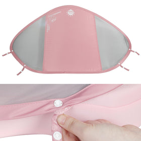 Safety system on Mambobaby float ensuring secure posture