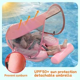 Detachable sun canopy with UPF50+ for indoor and outdoor use