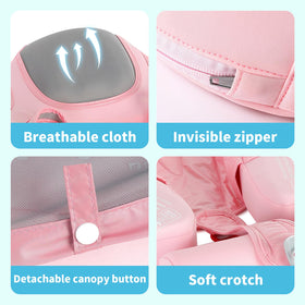Detachable sun canopy on Mambobaby float with UPF50+ protection