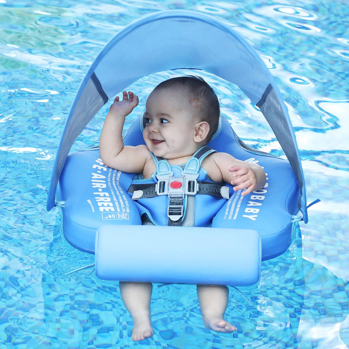 V Convey Mambobaby packaging includes float, canopy, tail, manual, sunglasses.