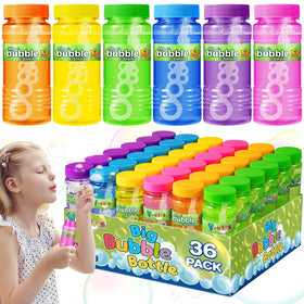 V-Opitos 36-pack bubble bottles with wands in six colors for lively kids' party entertainment.