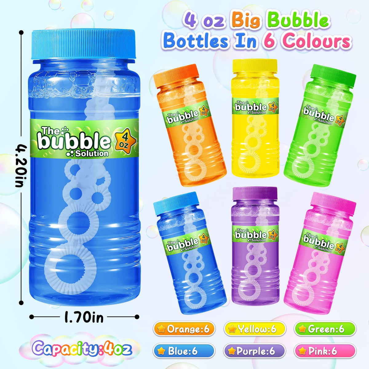 V-Opitos 4 oz solution bottle is safe and easy to refill for ongoing play.