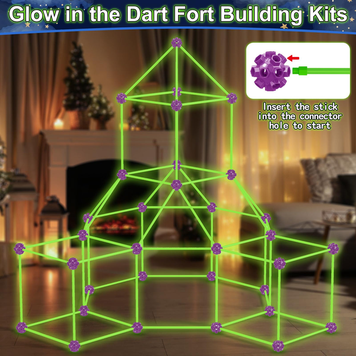 V-Opitos connector balls enabling easy, sturdy fort builds